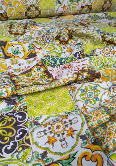 tessuto in rasatello di cotone 9 Tessuto in Cotone Pesante con Stampa Digitale Altezza 280 cm