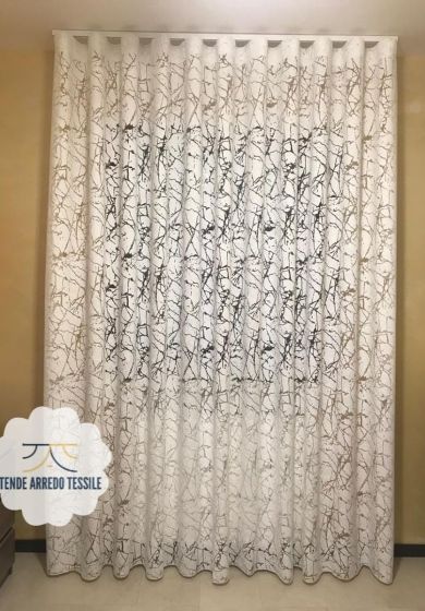 tenda a metro in devorè rosa 12 Tenda a Metro in Devorè Base Piombata Bianco