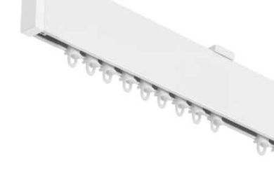 binario per tenda in alluminio sistema a onda a soffitto tortora 3 Binario per Tenda in Alluminio Sistema a Onda a Soffitto Bianco