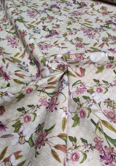 tappezzeria a metro tortora 5 Tessuto in Cotone Pesante con Stampa Digitale Altezza 280 cm