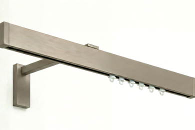 binario per tenda in alluminio sistema a onda a soffitto tortora 2 Binario per Tenda in Alluminio Sistema a Onda a Parete Tortora