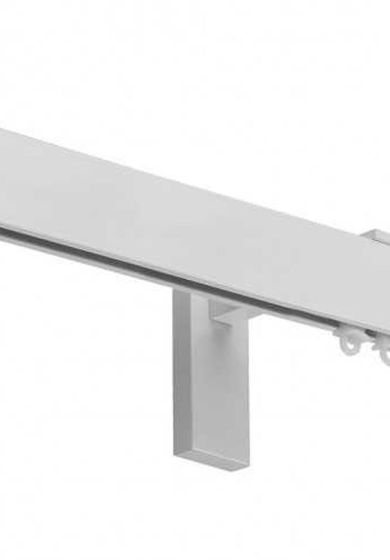 binario per tenda in alluminio sistema a onda a parete tortora 5 Binario per Tenda in Alluminio Sistema a Onda a Parete Grigio Satinato