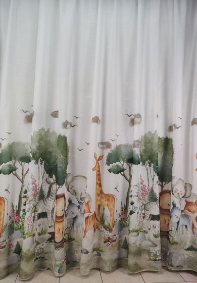 tenda a metro in bouclè effetto lino orsetto 4 Tenda a Metro in Bouclè Effetto Lino Leone