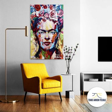arazzo da parete 70 x 125 cm (charlie chaplin) 26 Living room with Poster Mockup Frida Kahlo risultato