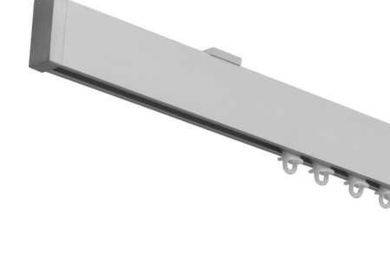 binario per tenda in alluminio sistema a onda a soffitto tortora 6 Binario per Tenda in Alluminio Sistema a Onda a Soffitto Grigio Satinato