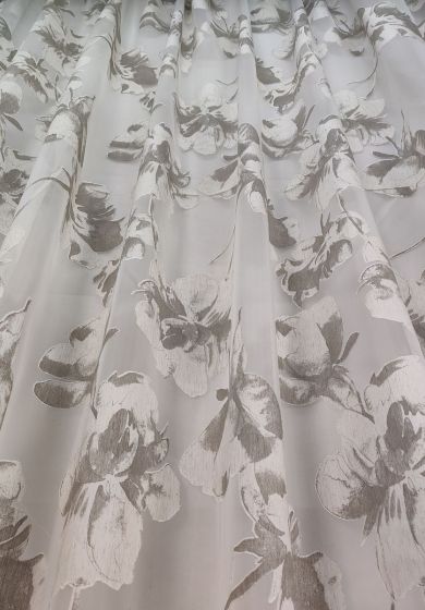 tenda a metro in devorè fiore tortora 1 Tenda a Metro in Devorè Fiore Tortora