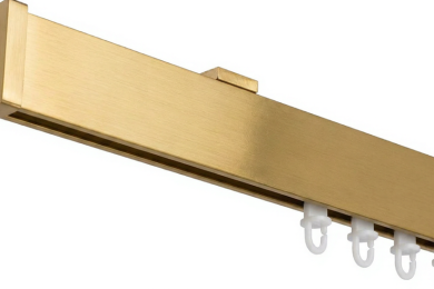 binario per tenda in alluminio sistema a onda a parete beige 5 Binario per Tenda in Alluminio Sistema a Onda a Soffitto Oro