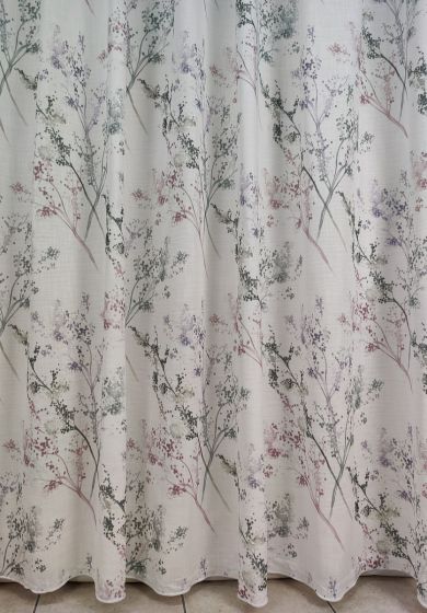 tenda a metro in devorè bianca 10 Tenda a Metro in Bouclè Effetto Lino Rosa