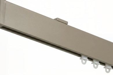 binario per tenda in alluminio sistema a onda a soffitto tortora 1 Binario per Tenda in Alluminio Sistema a Onda a Soffitto Tortora