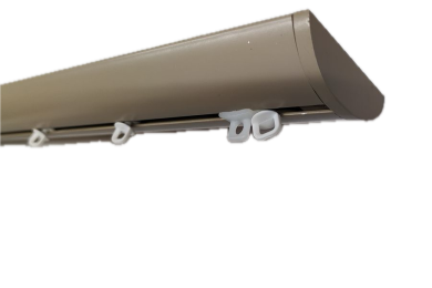 binario per tenda in alluminio sistema a onda a parete beige 12 Binario a Onda a Soffitto Modello Arco Tortora