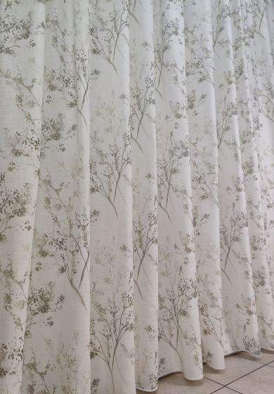 tenda a metro in devorè bianca 9 Tenda a Metro in Bouclè Effetto Lino Tortora