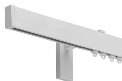 binario per tenda in alluminio sistema a onda a soffitto tortora 5 Binario per Tenda in Alluminio Sistema a Onda a Parete Grigio Satinato