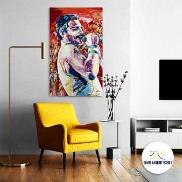 arazzo da parete 70 x 125 cm (charlie chaplin) 23 Living room with Poster Mockup Freddie Mercury risultato