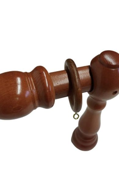 binario per tenda in alluminio sistema a onda a parete tortora 9 Bastone per Tenda in Legno Rifinito a Mano Sistema a Strappo Largo