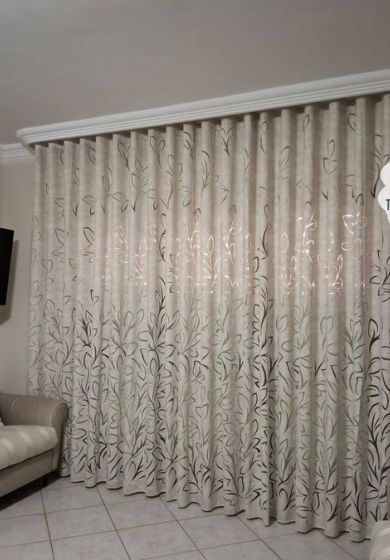 tenda a metro in devorè tortora 9 Tenda a Metro in Devorè Beige