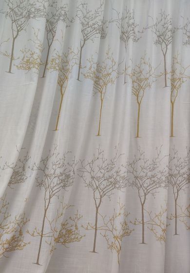 tenda a metro in bouclè effetto lino arancio 10 Tenda a Metro in Bouclè Effetto Lino Giallo