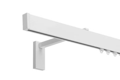 binario per tenda in alluminio sistema a onda a soffitto tortora 4 Binario per Tenda in Alluminio Sistema a Onda a Parete Bianco