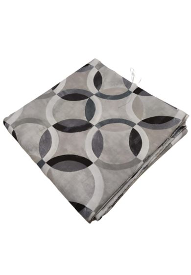 Tappezzeria in Cotone Stampato 280 cm x 280 cm Nero Grigio