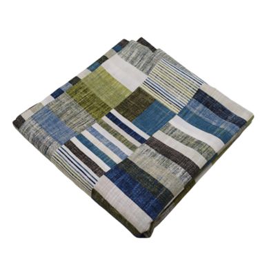 Tappezzeria in Cotone Stampato 280 cm x 280 cm Blu Verde