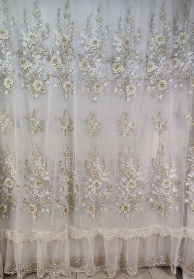 Tenda a Metro in Tulle con Base Orlata Altezza 3 Metri Oro