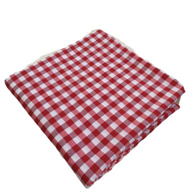 Tappezzeria in Cotone Stampato 280 cm x 280 cm Rosso Quadretti