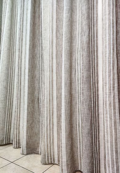 Tenda a Metro in Bouclè Effetto Lino Tortora