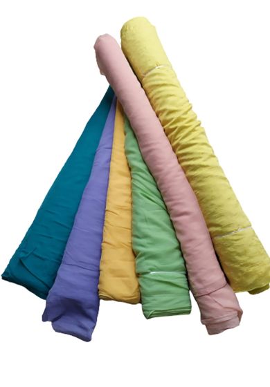 tenda a metro in bouclè base piombata effetto jeansato 4 colori altezza 3 metri 3 Tenda a Metro in Organza Stropicciata con base Piombata 6 Colori Altezza 3 Metri