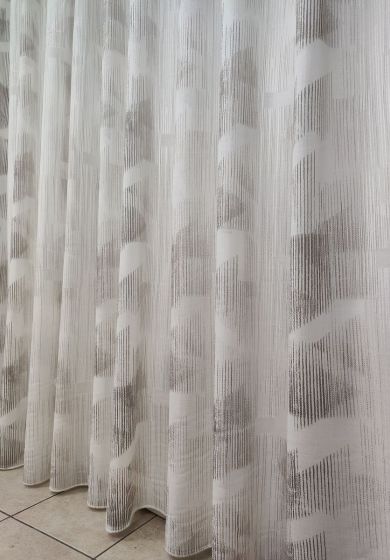 tenda a metro in devorè base piombata tortora 9 Tenda a Metro in Bouclè Effetto Lino Tortora