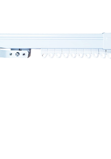 binario per tenda in alluminio sistema a onda a parete bianco 2 Bastone estensibile 120×215 cm – 170×300 cm
