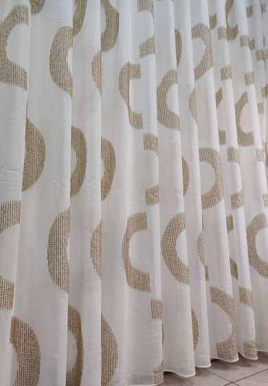 tenda a metro in georgette grigio 9 Tenda a Metro in Bouclè Effetto Lino Ciniglia Giallo