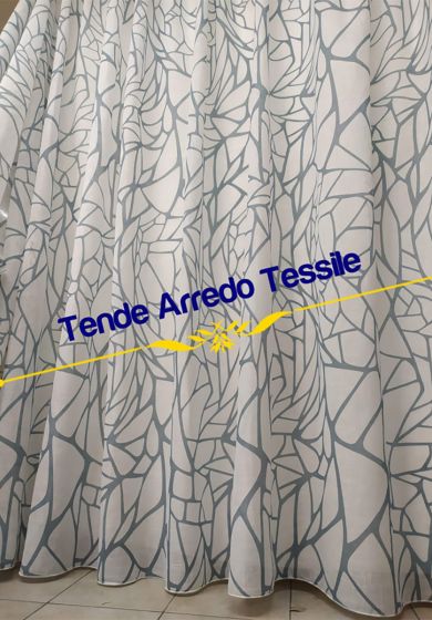 tenda a metro in bouclè con filamenti laminati base piombata 8 Tenda a Metro in Bouclè Effetto Lino base Piombata Altezza 3 Metri