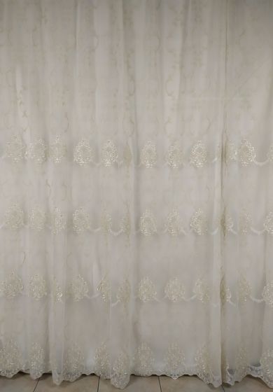 tenda a metro in tulle con base orlata altezza 3 metri tortora 5 Tenda a Metro in Tulle con Base Orlata Altezza 3 Metri