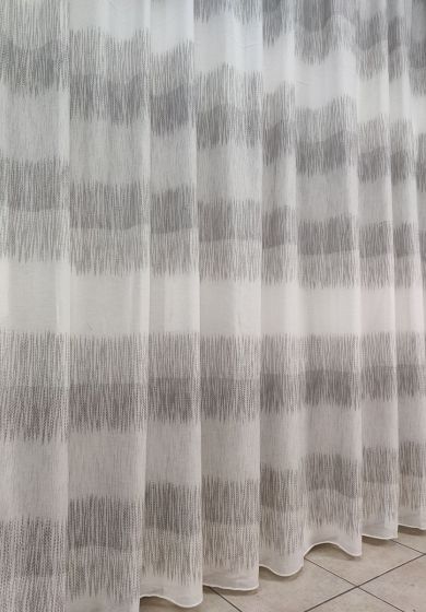 tenda a metro in bouclè effetto lino ciniglia ruggine 6 Tenda a Metro in Bouclè Effetto Lino Grigio