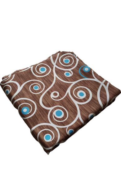 Tappezzeria in Cotone Stampato 280 cm x 280 cm Ghirigori Marrone