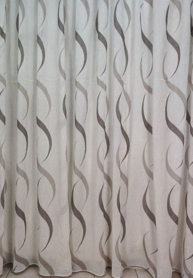 tenda a metro in devorè base piombata altezza 3 metri beige 2 Tenda a Metro in Bouclè Effetto Lino Grigio