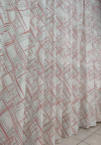 tenda a metro in bouclè effetto lino bordò 9 Tenda a Metro in Bouclè Effetto Lino Rosso