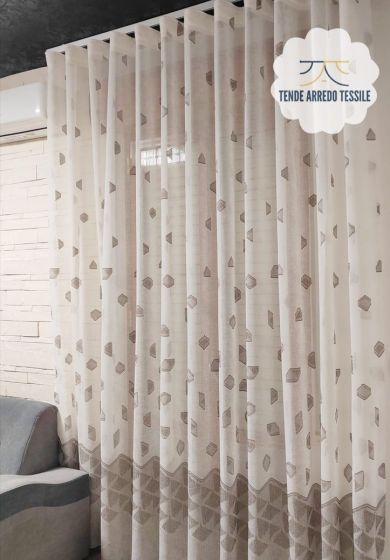 Tenda a Metro in Bouclè Effetto Lino