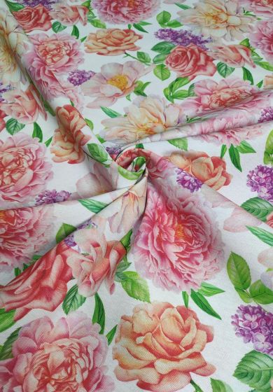 Tessuto in Cotone Pesante con Stampa Digitale Altezza 280 cm