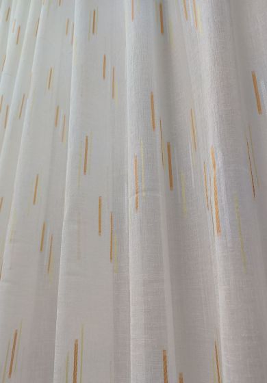 Tenda a Metro in Bouclè Effetto Lino arancio