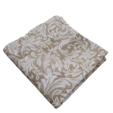 Tappezzeria in Cotone Stampato 280 cm x 280 cm Beige Panna Damascato