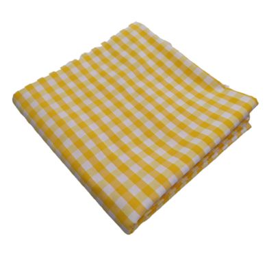 Tappezzeria in Cotone Stampato 280 cm x 280 cm Giallo Quadretti