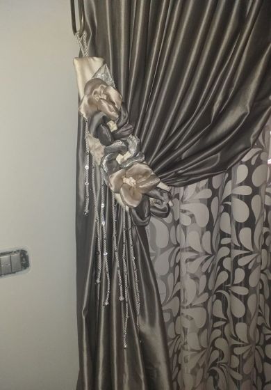 binario per tenda in alluminio sistema a onda a parete bianco 5 Embrasse Grigio