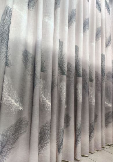 Tenda a Metro in Bouclè Effetto Lino grigio