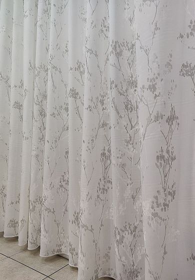 Tenda a Metro in Bouclè Effetto Lino Grigio