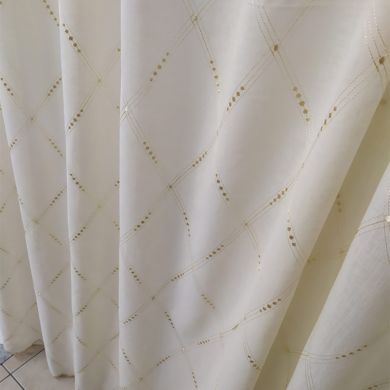 Tenda a Metro Effetto Misto Lino con Base Piombata Altezza 3 Metri Panna Beige