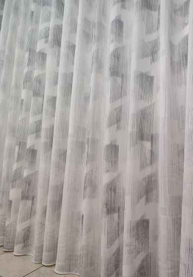 tenda a metro in devorè base piombata tortora 10 Tenda a Metro in Bouclè Effetto Lino Grigio