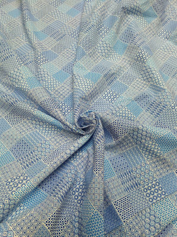 Tappezzeria in Cotone Stampato 280 cm x 280 cm Blu Azzurro - immagine 2