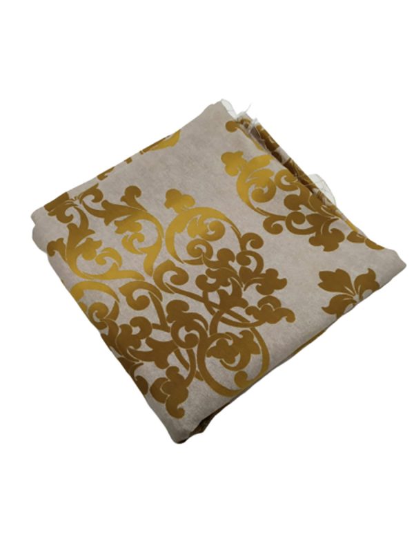 Tappezzeria in Cotone Stampato 280 cm x 280 cm Damascato Giallo Oro