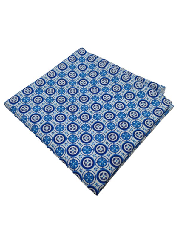 Tappezzeria in Cotone Stampato 280 cm x 280 cm Blu