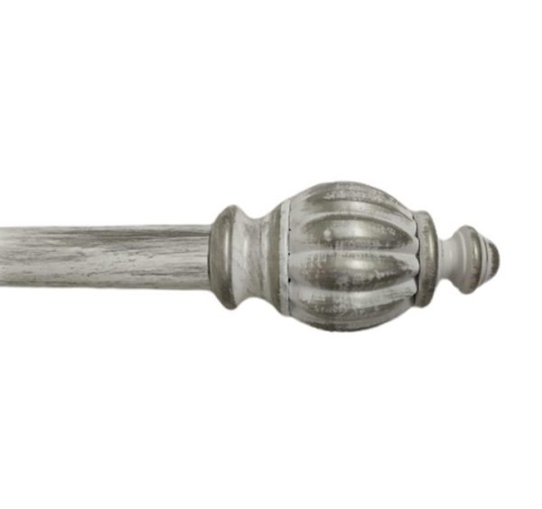 Bastone per Tenda in Legno Rifinito a Mano Sistema a Corda Largo 2 Metri Completo di Staffe e 20 Anelli Artigianale Diametro Bastone 35 mm
